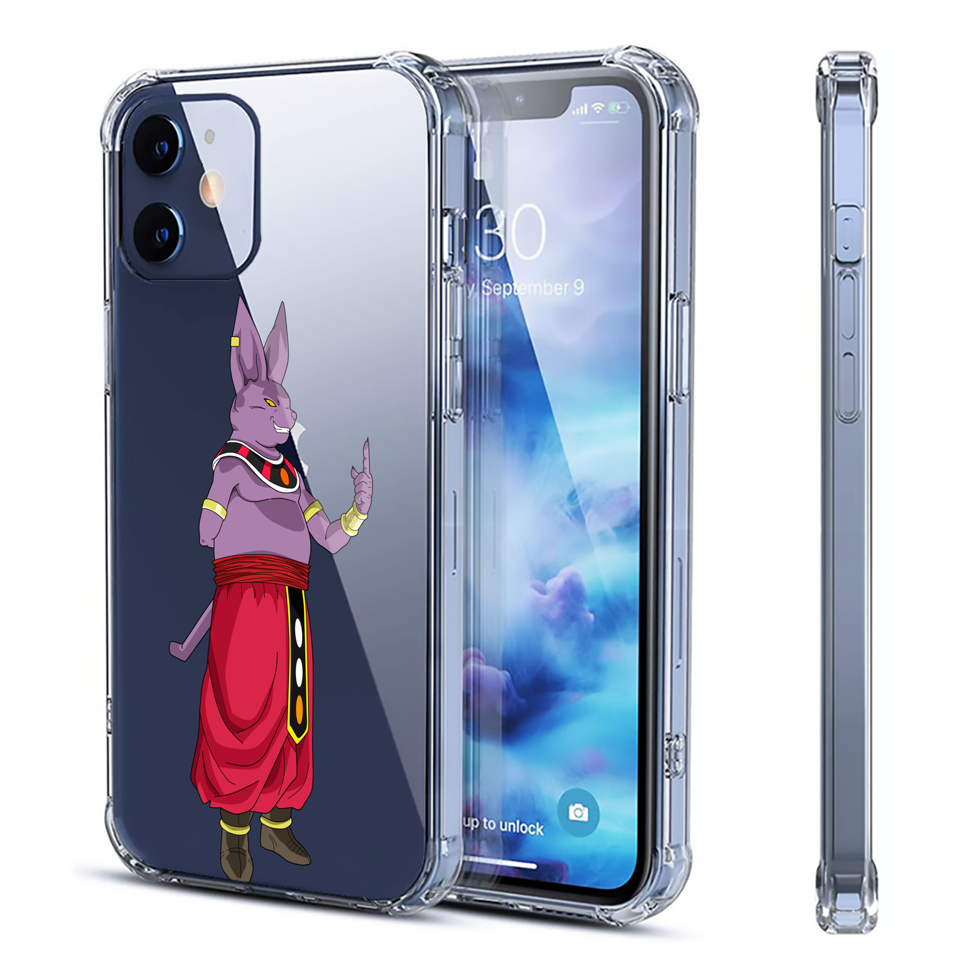 （画像用） ドラゴンボール シャンパ DRAGON BALL Champa 【iPhone 12シリーズ対応】透明スマホケース（クリアソフトケース）
